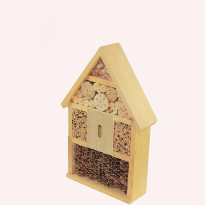 China Sustainable Natural Decorative Hot Sale Custom Wooden Bird House Hand Crafted Window Handmade Hanging Wooden Aviary for sale