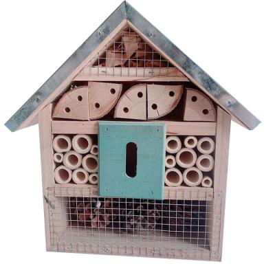 China Eco-friendly Flowing Wooden Beehive Wooden Nest Bird House China Aviary Bird House for sale