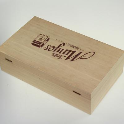 China Recycled Materials Wholesale Custom Logo High End Wine Wood Box Wooden Display Box For Wine 2 for sale