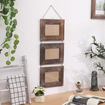 China Eco-friendly Wholesale Wood Carved Double Picture Frames Home Decoration Wooden Picture Photo Frame For Table Decor for sale