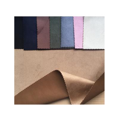 China Anti Pill Customized Scuba Suede Weft Knitted Fabric Wholesale Scuba Suede Fabric For Leather Jacket Coat for sale