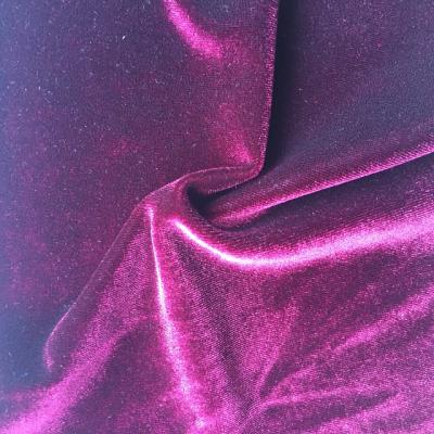 China Anti Pill Polyester Warp Knitted Velvet / Korean Velvet with Spandex in Customized Colors for Ladies Dress, Skirts, Suit, Coats & Blouses for sale