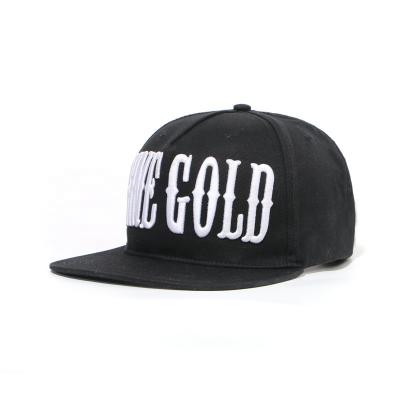 China New JOINT Black Three-dimensional Embroidery 3D Snap-back Hats Fall And Winter Custom Made Snap-back Hat Logo 5 Panels Desgian Hat for sale