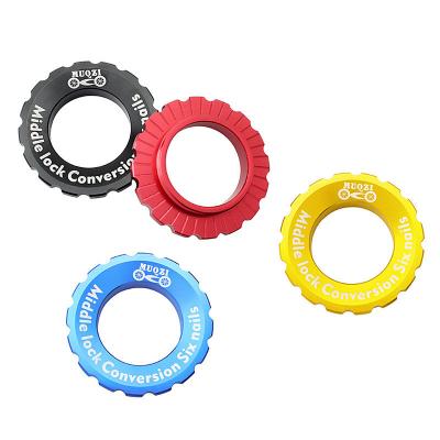 China MUQZI Aluminum Alloy Bike Centerlock Disc Hub Rotor Lock Cover 9/12/15/20mm Front Rear Hub Adapter Lock Ring for sale