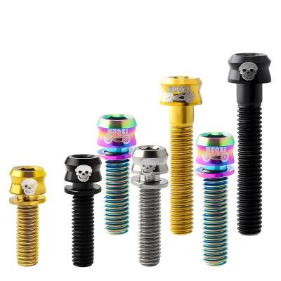 China MUQZI BMX Bike Titanium Screws Stem Screw Headset Cap Bolt Bicycle Brake Gauge Top Screw M5x15 17 19MM M6x17 19 30 35MM for sale