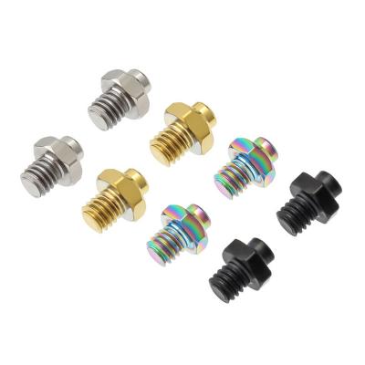 China BMX MUQZI Bicycle Pedal Studs Screws Ultralight Titanium Alloy Anti-ski Bolt for sale