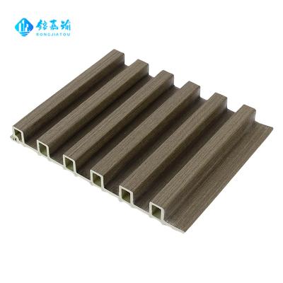 China Traditional wpc Interior decoration fluted wall panels decorative wood alternative wpc wall panel for sale