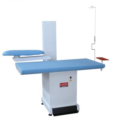 China Hotels Simple And Easy To Operate High Class Commercial Automatic Ironing Machine Wind-absorb Iron Table for sale