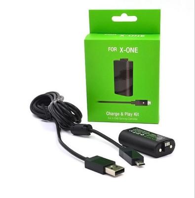 China for xbox one charging and gaming kit with rechargeable 1200mah battery pack and 1200mAh cable for sale