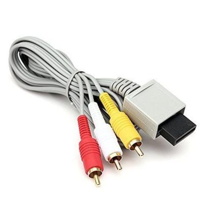 China For Wii Low Price 1.8m Cable AV For Wii Video Audio AV Compound / Component RCA Cable Cord For Wii Game Console for sale