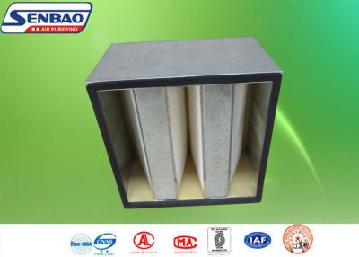 China Fiberglass Media Absolute Carbon Air Filter Galvanized Frame Medium Efficiency for sale