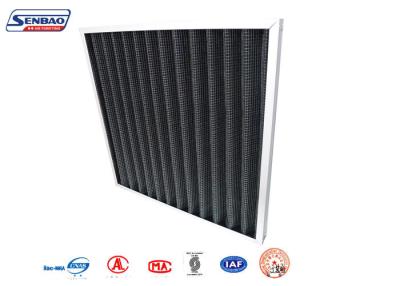 China Hospital HVAC System Activated Carbon  Media Pleated Air Filter With Metal Frames for sale