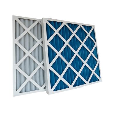 China Blue Primary Pleated Panel Home Air Filter Performance , Washable Pre Air Filter for sale