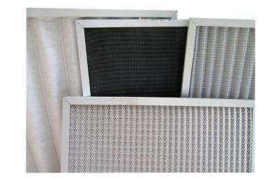 China MERV8 Synthetic Fiber Pleated Panel Industrial Filters 5 Micron for sale