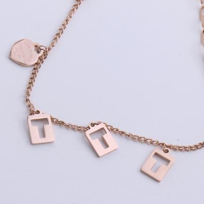 China Other 2022 Minimalist Wand Letter Charm Bracelet DIY Women's Bracelet Bangle Personalize Jewelry Wholesale Price for sale