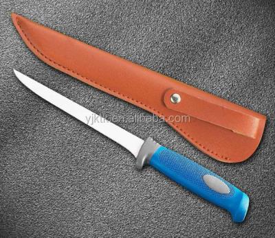 China Net Knife Stainless Steel Fisherman's Tools Fishing Hunting Net Knife With Sheath for sale