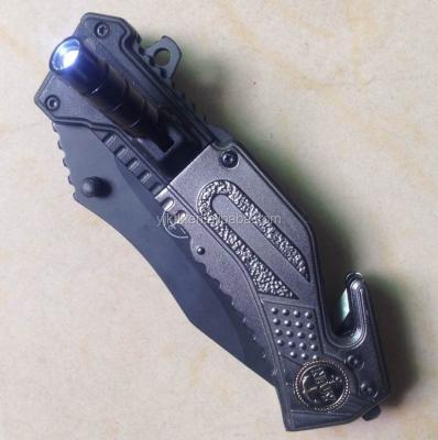 China Folding KNIFE Firefighter Rescue Knife DUTY Folding Pocket Knives Firefighter with Light for sale