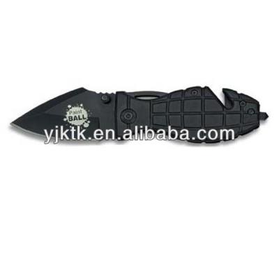 China KNIFE Attactive Mini Landmine Style Survival Rescue DUTY Pocket Knife with Belt Cutter and Glass Cutter for sale