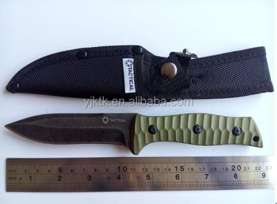 China UTILITY KNIFE High Quality Stainless Steel Fixed Blade Knife Hunting Knife With G10 Handle And Nylon Sheath for sale