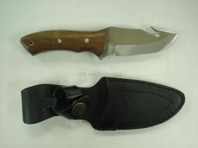 China UTILITY KNIFE stainless steel blade fixed knife peeling hunting knife with rosewood handle for sale