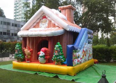 China Castillo animoso inflable de Papá Noel de la Feliz Navidad del PVC de Cuatomized 0.55m m para el juego de los niños en venta