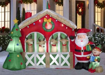 China Giant Custom Advertising Inflatables Waterproof Oxford Cloth Christmas House for sale