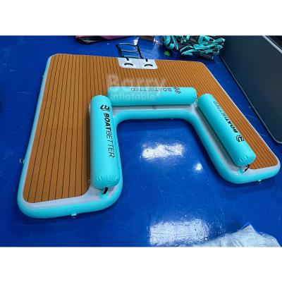 China U Shape Lake Floating Platform Inflatable Swim Platform Customized Play Equipment Island for sale