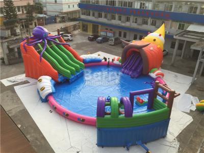 Chine Parc aquatique gonflable extérieur géant, glissière d'eau faite sur commande de poulpe d'enfants à vendre