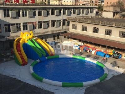 Cina parco gonfiabile dell'acquascivolo della tela cerata del PVC di 0.55mm per i bambini/giochi gonfiabili dell'acqua in vendita