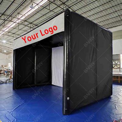 China Full Swing Inflatable Golf Training Tent Sport Game Event Golf Sim Bay Inflatable Golf Simulator Enclosure for sale