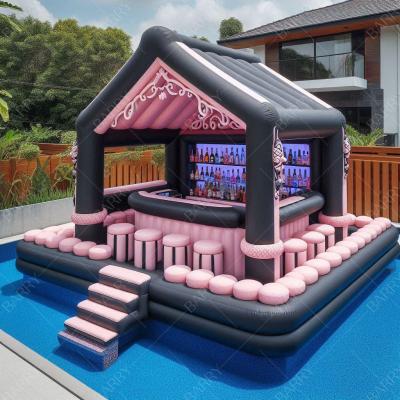 China Backyard Ultimate Party Spot Bar de piscina inflable para fiestas privadas Bar de piscina inflable para el patio trasero en venta