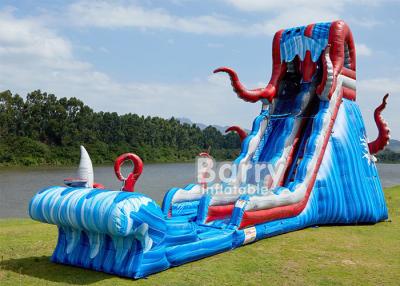 China 0.55mm PVC Tarpaulin 25 FT Ocean Battle Slide , Inflatable Adults Water Slide For Backyard for sale