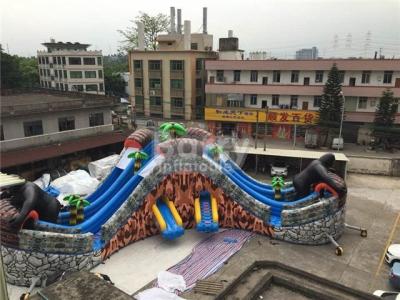 China PVC Tarpaulin Giant Outdoor Inflatable Water Park With 3 Slide / Inflatable Playground Water Park for sale