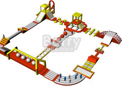 China parque de flutuação inflável corrido Aqua da água do curso de obstáculo da água do PVC de 0.9mm à venda