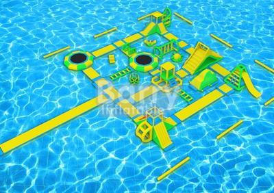 China Popular Summer Water Game Inflatable Sport , Inflatable Sportpark For Aduct for sale