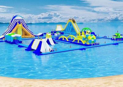 Китай Коммерчески плавая парк воды игрушек раздувной, гигантский пляж Waterpark для взрослого продается