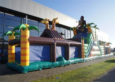 China Extreme Fun Inflatable Obstacle Course , 0.55mm PVC Obstacle Course Bouncer for sale