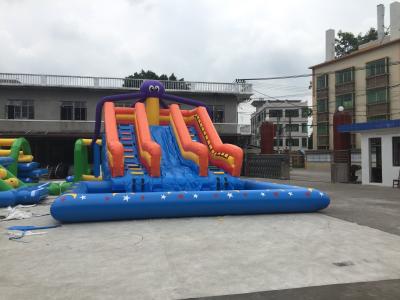 China Casa inflable de costura cuádruple del castillo de la despedida del Waterslide en venta