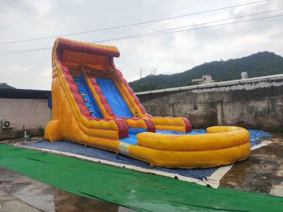 China La gorila inflable comercial de la diapositiva de la puntada doble del Tripple explota el tobogán acuático con la piscina EN71 en venta