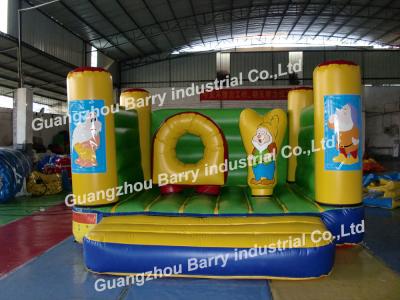 China 18OZ PVC Inflatable Bouncer House Colorful Blow Up Castle And Slide for sale