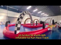 Custom Commercial Inflatable Go Kart Race Track Inflatable Bumper Car Arena