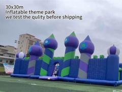 30x30m Big Bounce Amusement Park Inflatable Theme Park Bounce House Play Area Game