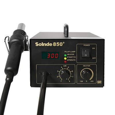 China Rework SMD 850+ led digital estacion estacion de retrabalho soldadura SMD Bga hot air antistatic rework soldering desoldering station for sale