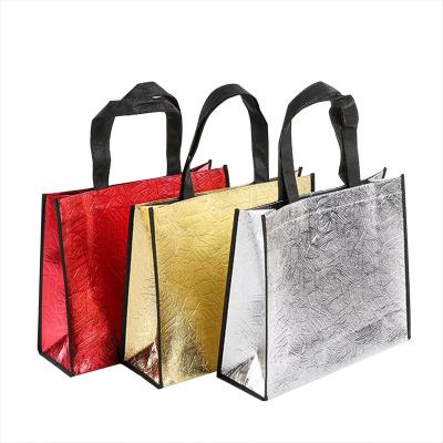 China New Design Environmentally Friendly Laser Folding Waterproof Film Nonwoven Shopping Bag, Custom LOGO Non-Woven Fabric Bags for sale