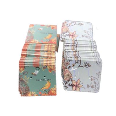 China Waterproof Printing Ear Stud Cards Colorful Special Paper Ornamental DIY Earring Packaging Label Label for sale