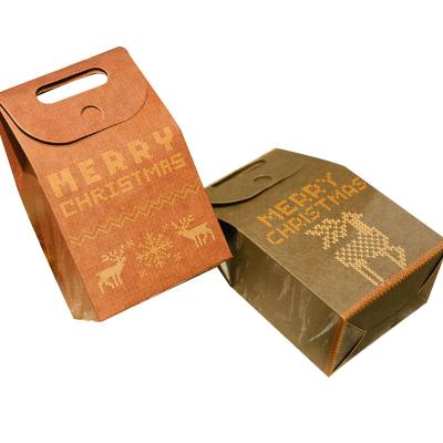 China Recycled Paper Materials RG Packing Company 300GSM Kraft Paper Bags With Handle for sale