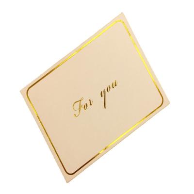 China Wholesale China Holiday Card Small Blessings Gold Silver Stamping Card Message Card And Envelope for sale