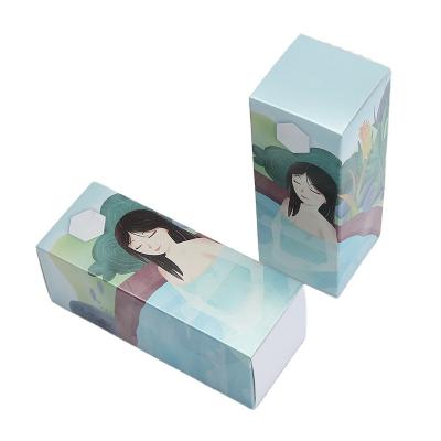 China Recycled Materials Custom Logo Printed Small Rectangular Cardboard Boxes Packaging Box For Cosmetics for sale