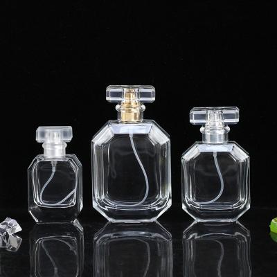 China Luxury custom wholesale empty square 30ml cosmetic supplyWomen spot 50ml 10ml 100ml perfume empty spray glass bottles on sale with pump for sale