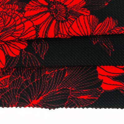 China Shrink-Resistant Liverpool Floral Print Liverpool Jacquard Bullet Print Poly PS Poly Textile Fabrics Knitting Textiles For Garment for sale